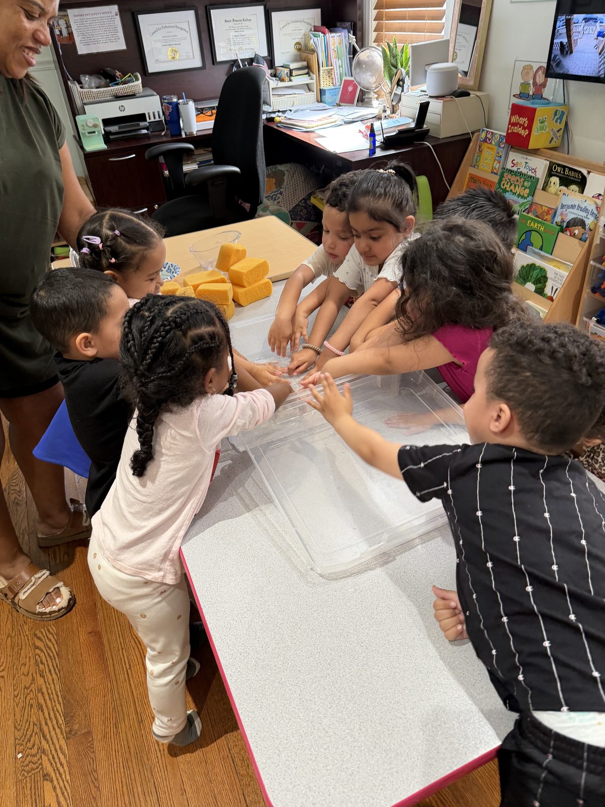 Children working together on a group activity